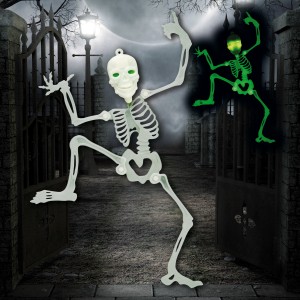 Скелет със светещи очи, фосфоресциращ 