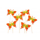 Пеперуда на клечка пружинка,7см,S/6, (6x180)