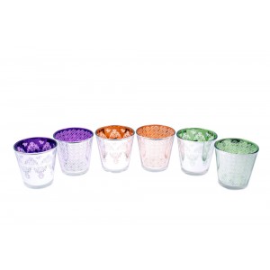 Стъклен свещник,3 цвята,6,5*6,5*6,6CM (12x96)