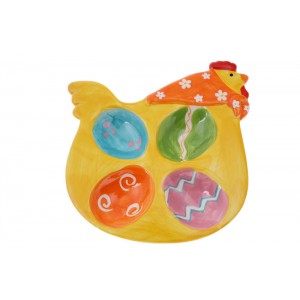 Плато за 4  яйца кокошка,17.5*17.5*3СМ,1 мод(4Х48)