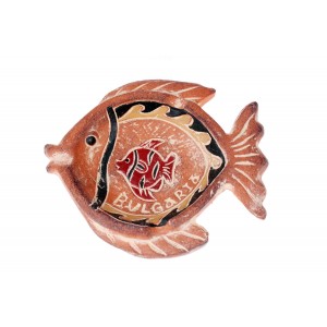 Керамична фигура пепелник-риба,13х11х3СМ(2х64)