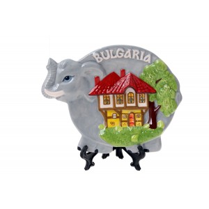 Керамична чини -слон BG надпис,14х11СМ(4х72)