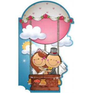 Картичка и плик В Сватбена `Сватбен балон“ 130Х240