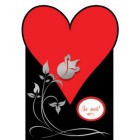  Картичка и плик В “Сърце“ 130X240MM