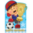 Картичка и плик В Честит рожден ден “Футболен шампион “ 130Х240