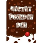 Картичка и плик В ``Честит рожден ден “шоколад  130Х240