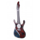 КИТАРА ДЪРВО,СТЪКЪЛЦА ,СИНЬО-ОРАНЖ,60X23