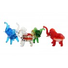 Стъклени фигурки слон, 4мод.,7х7СМ(1х72)