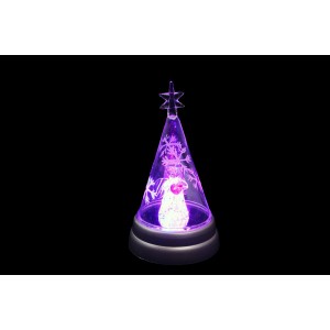 Стъклена декораци  ангел светещ,12см(1/60)