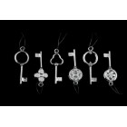 Стъклен ключ,6мод.,6см(6/96)