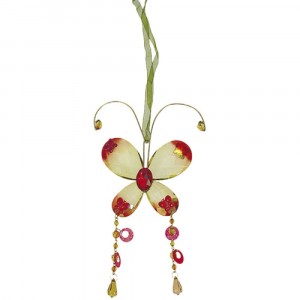 Коледна висулка пеперуда акрил,22см