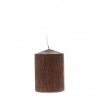 Свещ цилиндър надрана бронз 7х10CM