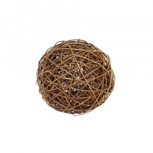  Плетена топка кафява,15СМ,1/60