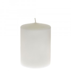 Свещ цилиндър бяла,10Х14СМ,