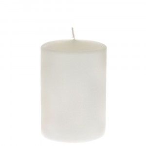 Свещ цилиндър бяла,12Х18СМ,