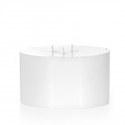 Свещ с три филтила,бяла, 18х10 см