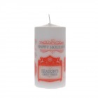 Коледна свещ,щампа “Greetings“, 7х14см