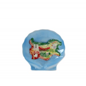 Керамична мида, 8.5 см., карта БГ(12/144)