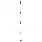 Гирлянд висулка,червени мъниста, 100 см