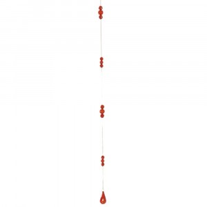Гирлянд висулка,червени мъниста, 100 см