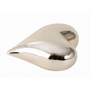 Сърце метал сребро 8X9CM