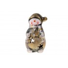 Керамичен светилник снежко,ср,зл,6х12см(12/96)