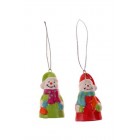 Керамични камбанки снежко,2мод,3.5х6.5см(12/384)