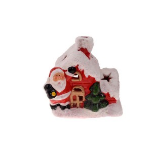 Керамична къща с LED светлина,8х8см(6/72)