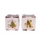 Свещник квадрат,6.7х6.7х6.9см(6/96)