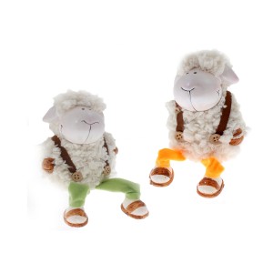 Овца два цвята с висящи крачета, 19CM