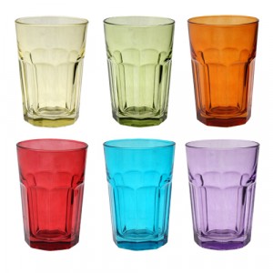 Чаша за вода Мароко, цветна 350ml