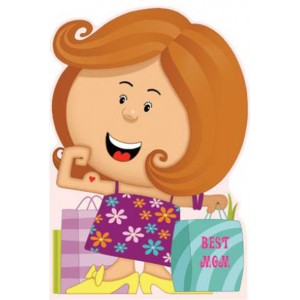 Картичка и плик Е  “Best mum“112X175ММ