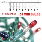 Коледен дъжд 150 бр.съед.зел.кабел,цветни