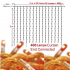 Завеса за вътрешна употреба, мини лампички, жълто, 200х200 см