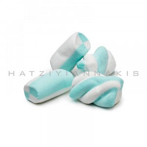 Меки бонбони ягода, бяло-сини, 1 кг.