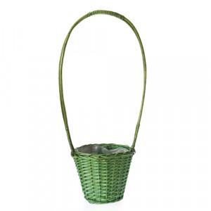 Кошница с висока дръжка зелена 28Х80СМ