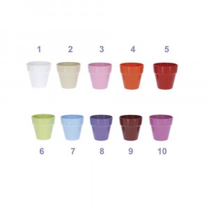 Кашпа пластик микс цветове 14Χ12Η