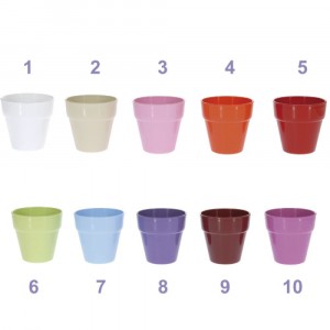 Кашпа пластик микс цветове 25Χ22Η