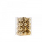 Коледни топки злато, к-т от 24 бр.,3см