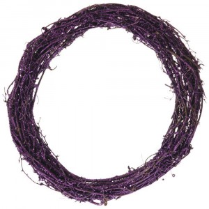 Коледен венец пръчки,лила, 40см