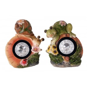 Охлюв,жабка,лампа солар,2мод,10X16cm(1X24)