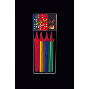 Фонтан за торта 4бр, 12см, 40сек., микс цветове;9/