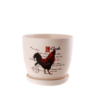 Кашпа петел,14X14X13cm(1X6)