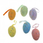 Висящо яйце,6цв и точки,6cm,S/6