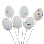 Яйце на клечка бяло,6cm,S/6(6X120)