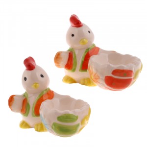 Яйцедържачка пиле,2мод,8.5x5.2x8.2cm(6x96)