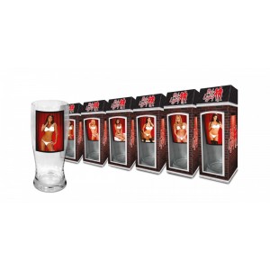 Стриптийз чаша за бира “Red light“ жени, 500ml