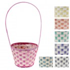 Kошница кръгла с дръжка - 7 цвята 16x13x11