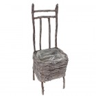 Kашпа стол - претрито бяло,49 cm