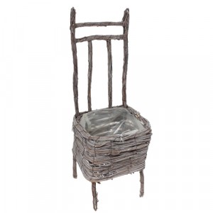 Kашпа стол - претрито бяло,49 cm